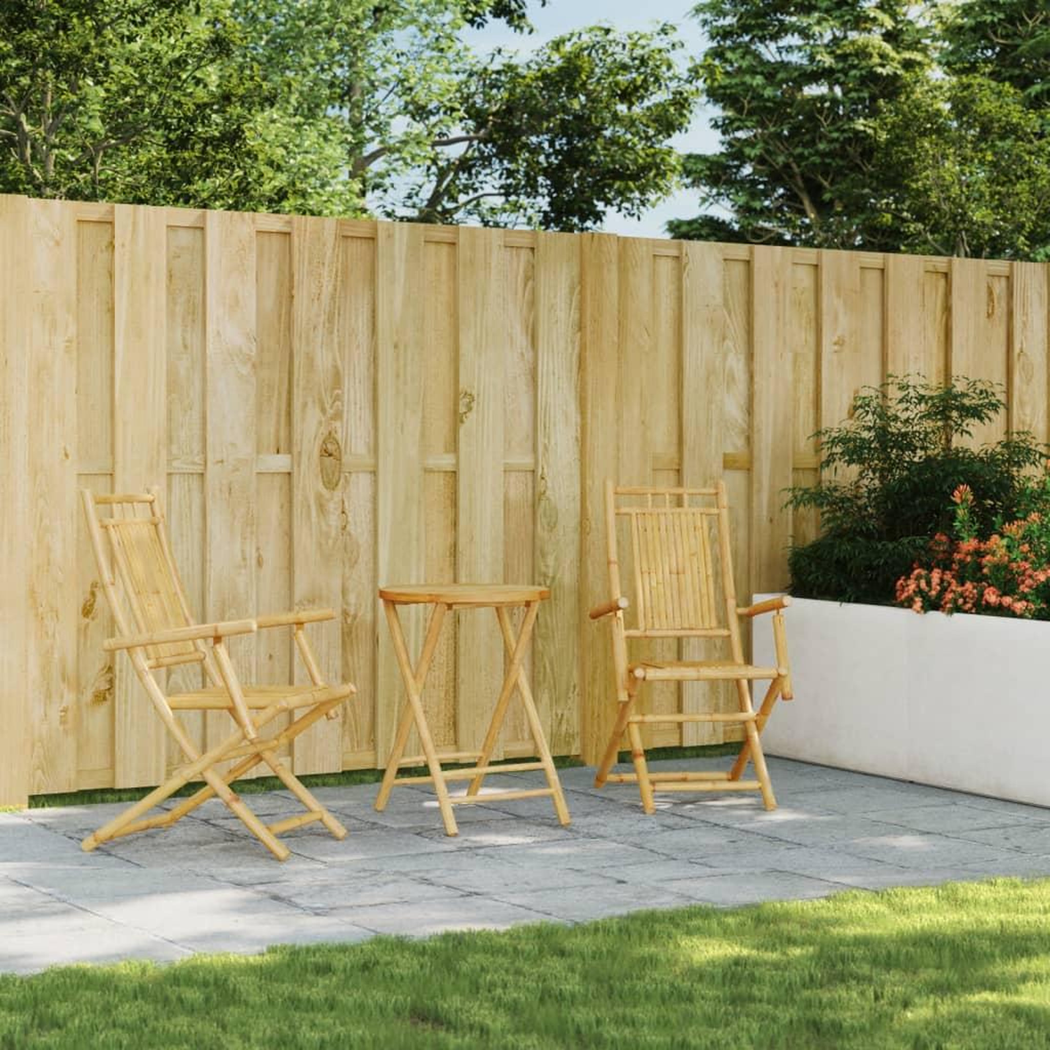 Voir la diapositive 3 : VIDAXL Ensemble de bistro 3 pcs bambou