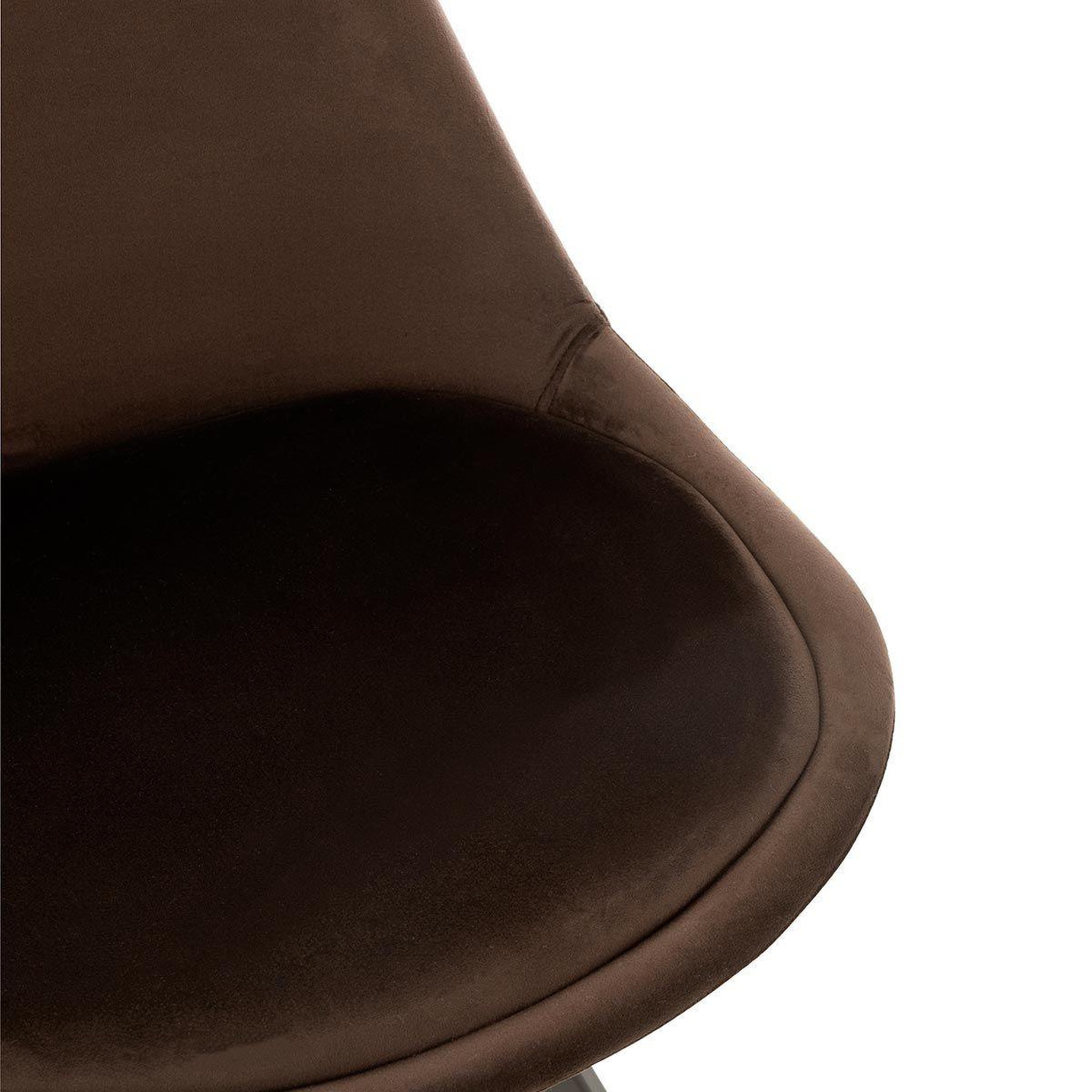 Voir la diapositive 6 : J-LINE Chaise design  hélène  84cm marron foncé