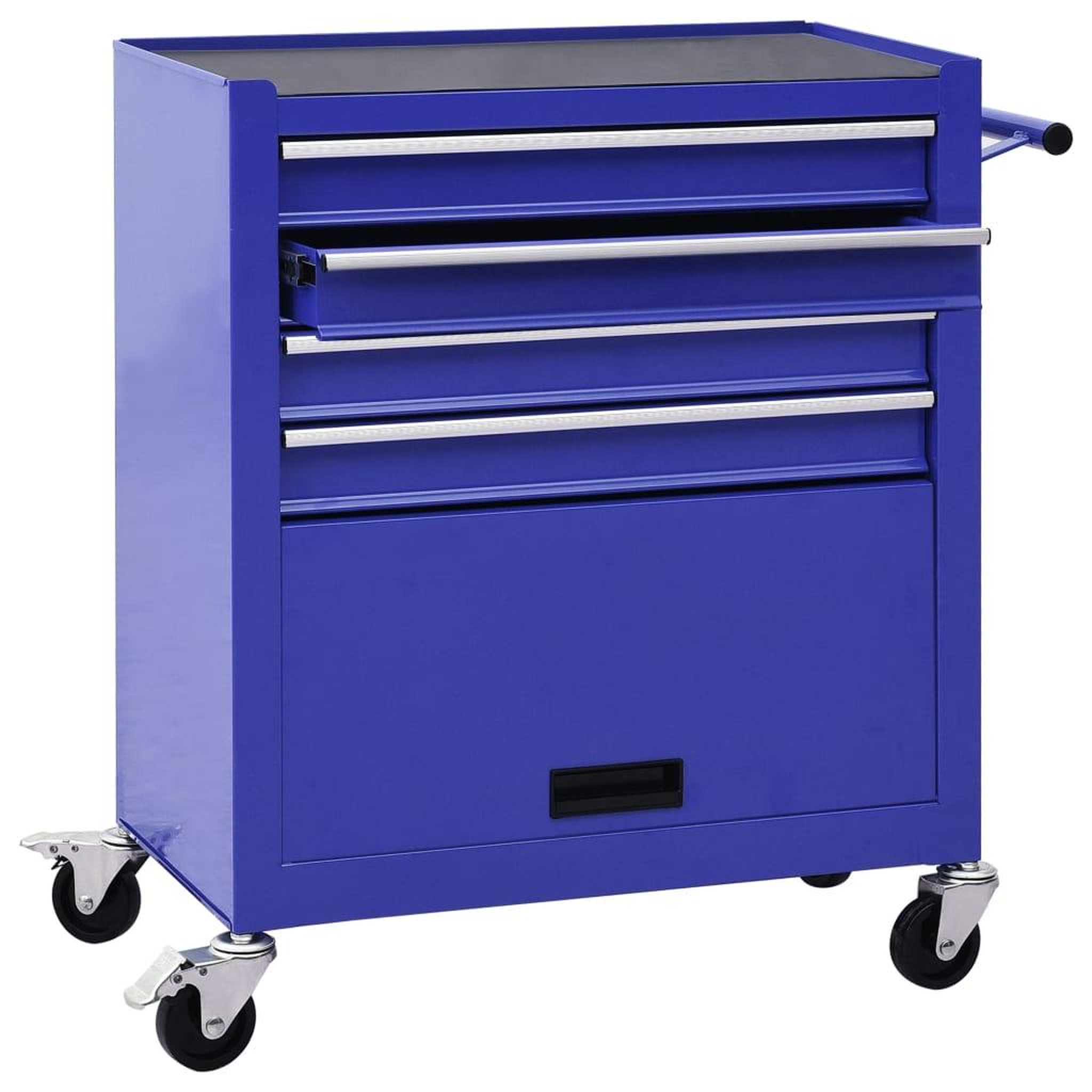 Voir la diapositive 2 : VIDAXL Chariot a outils avec 4 tiroirs Acier Bleu