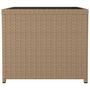 Voir la diapositive 4 : VIDAXL Table a the dessus en verre beige Resine tressee verre trempe