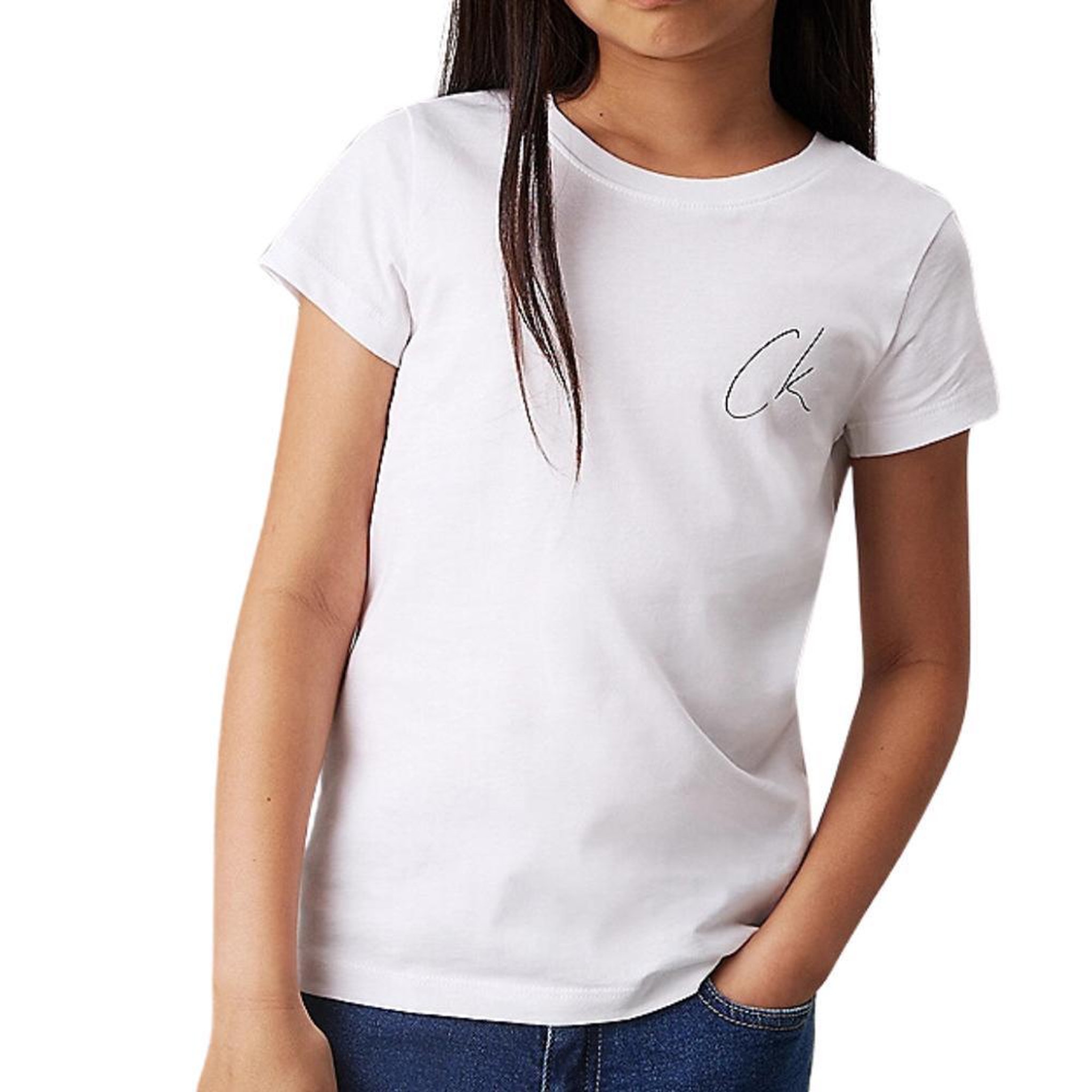 Voir la diapositive 1 : CALVIN KLEIN JEANS T shirt  Fille Calvin Klein Jeans Signage