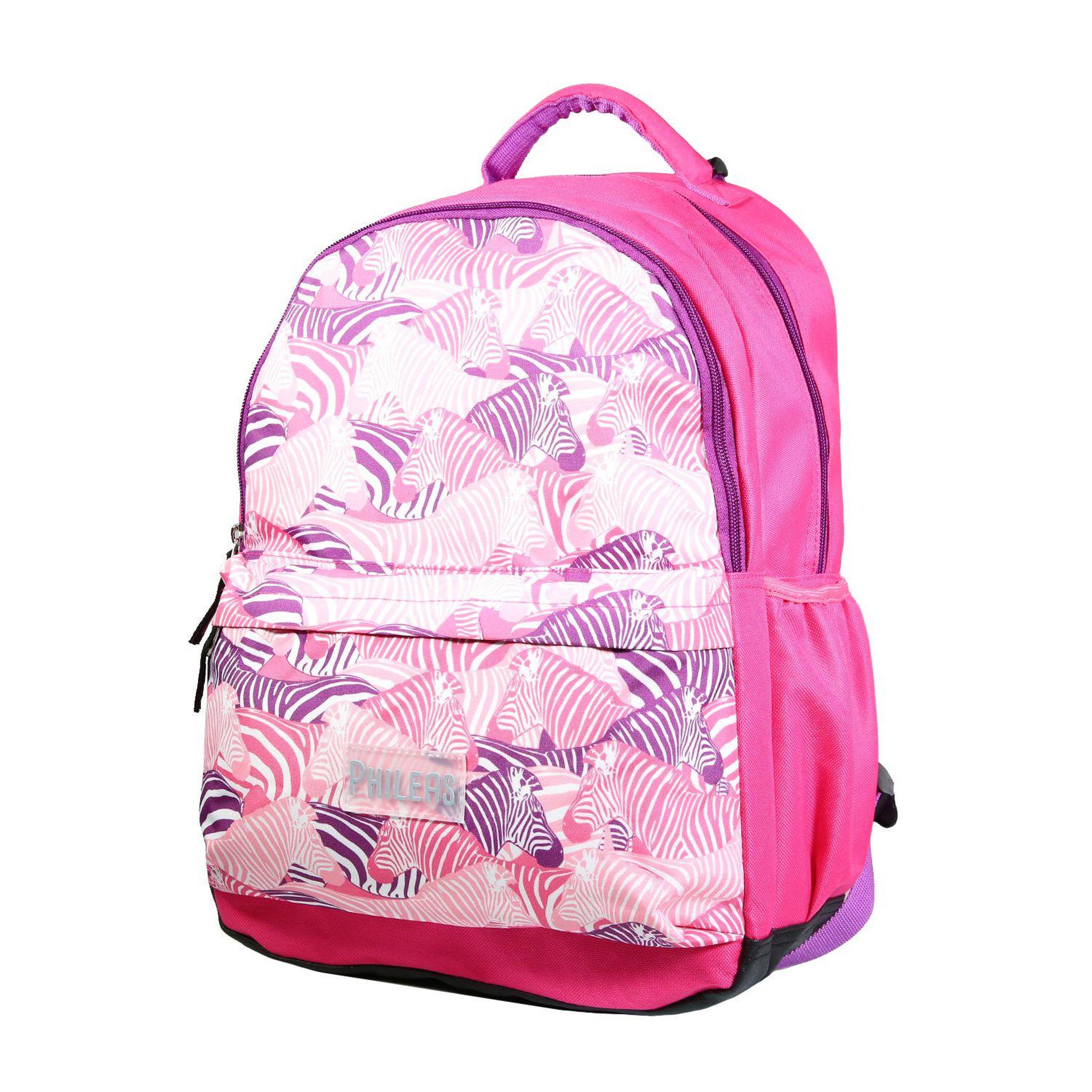 Voir la diapositive 2 : Bagtrotter BAGTROTTER Sac à dos 2 compartiments Phileas Rose Zèbre