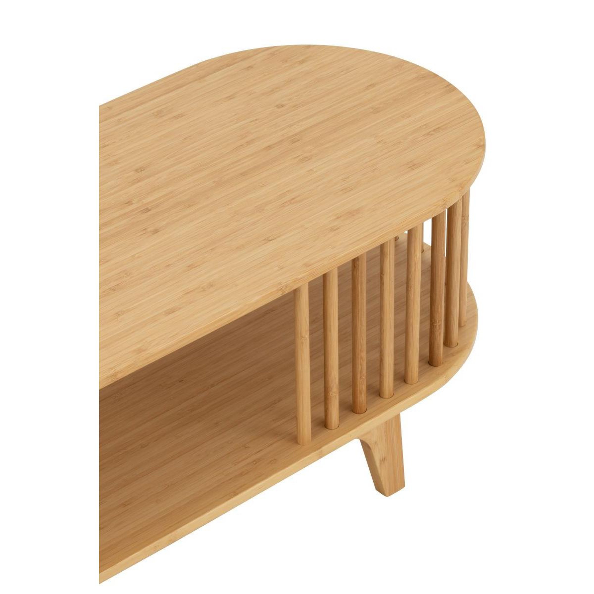 Voir la diapositive 5 : J-LINE Meuble tv en bambou  live  150cm naturel