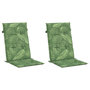 Voir la diapositive 3 : VIDAXL Coussins de chaise a dossier haut lot de 2 modele de feuille