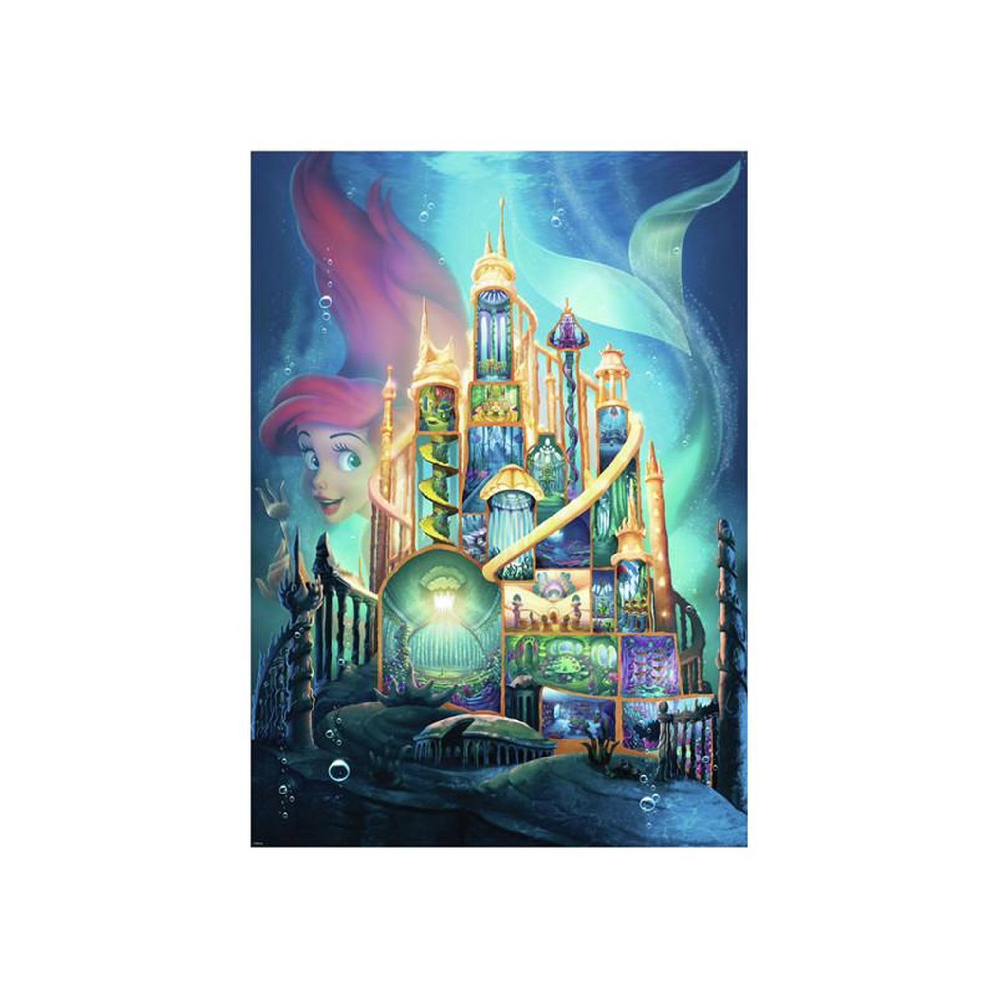 Voir la diapositive 2 : RAVENSBURGER Ravensburger - Jigsaw puzzle Disney Castles Ariel, 1000 pcs. 120002659