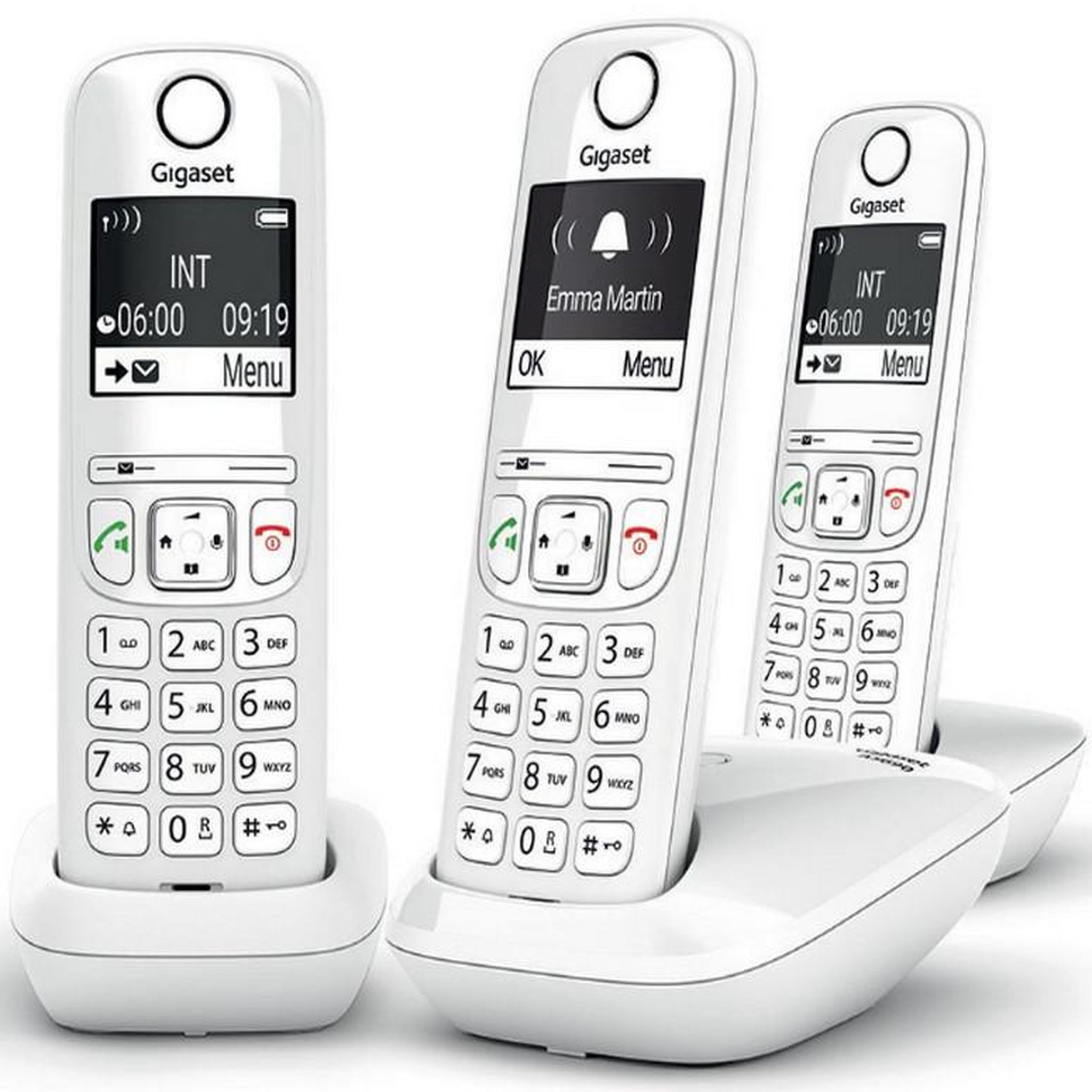 GIGASET Téléphone sans fil trio dect blanc - GIGAAS690TRIOBLANC