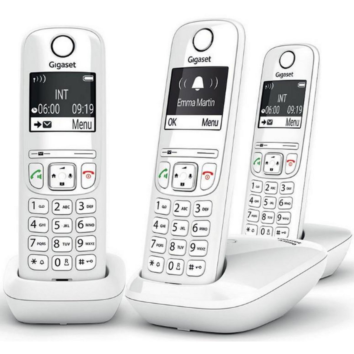 GIGASET Téléphone sans fil trio dect blanc - gigaas690trioblanc