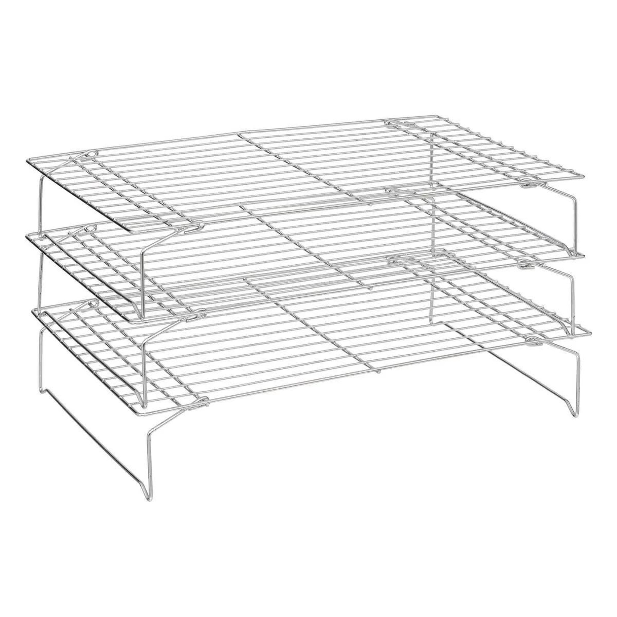 FIVE Lot de 3 volettes à pâtisserie  empilables  40cm argent