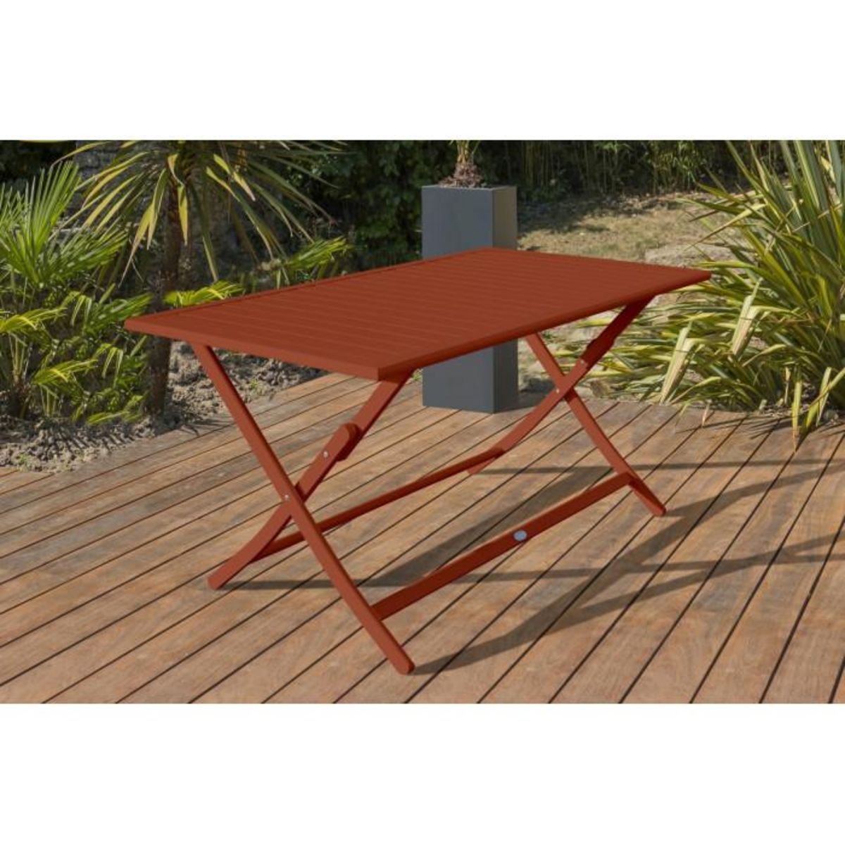Paris Prix Table de Jardin Pliante  Marius  140cm Terracotta