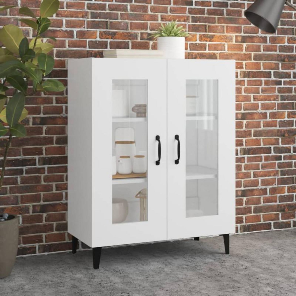 VIDAXL Buffet blanc 69,5x34x90 cm bois d ingénierie