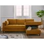 Voir la diapositive 4 : LISA DESIGN Anna - canapé d'angle droit - 4 places - convertible avec coffre - en velours