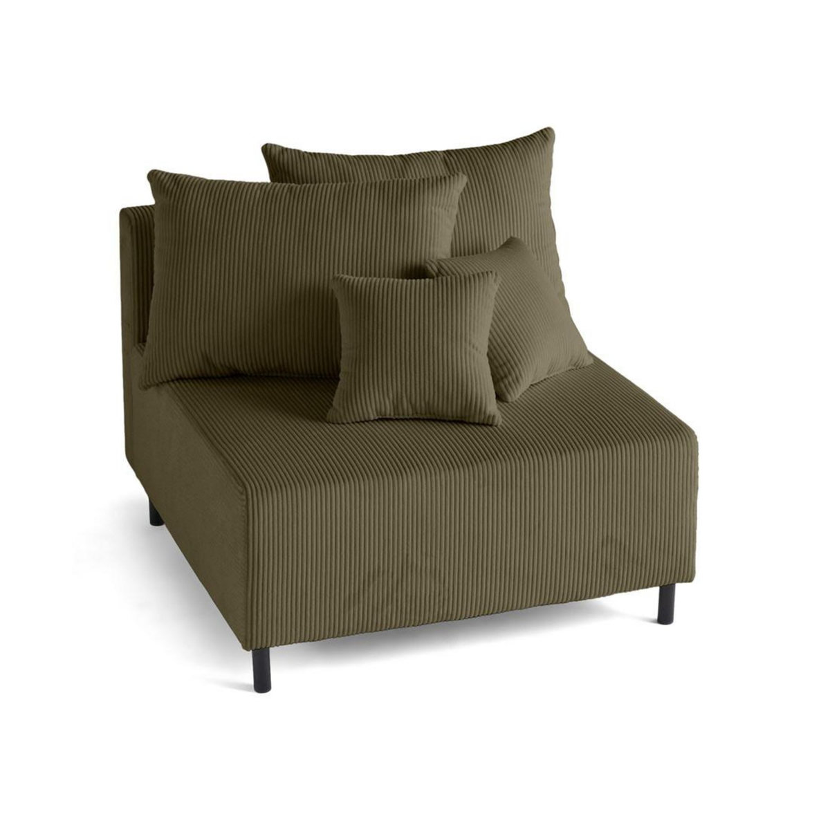 LISA DESIGN Edinburg - module d'assise - en velours côtelé