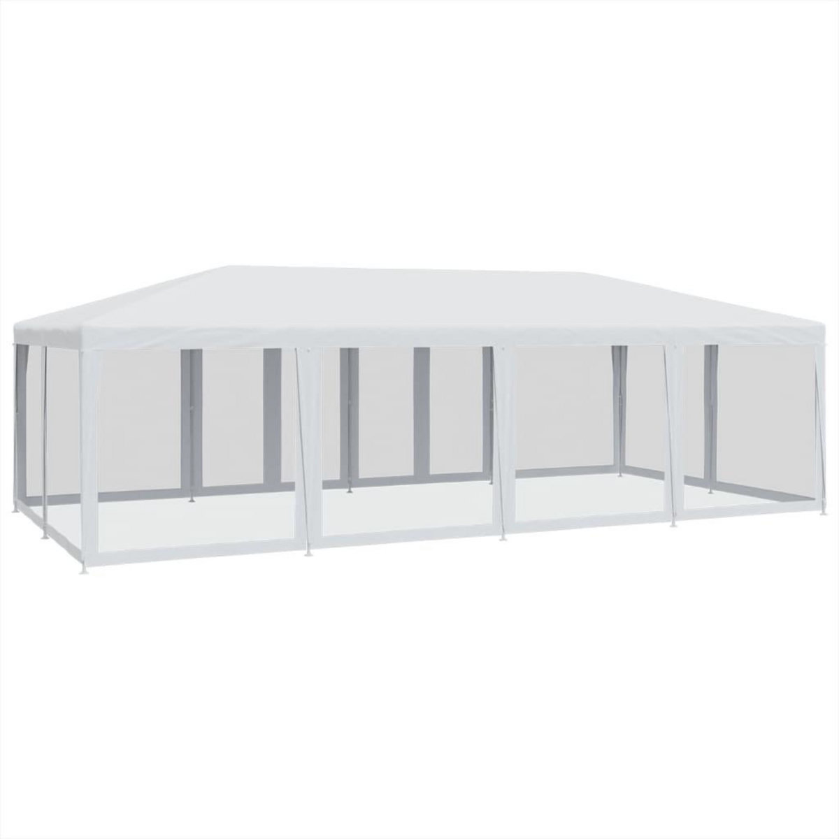 VIDAXL Tente de fete avec 12parois laterales en maille blanc 8x4m PEHD