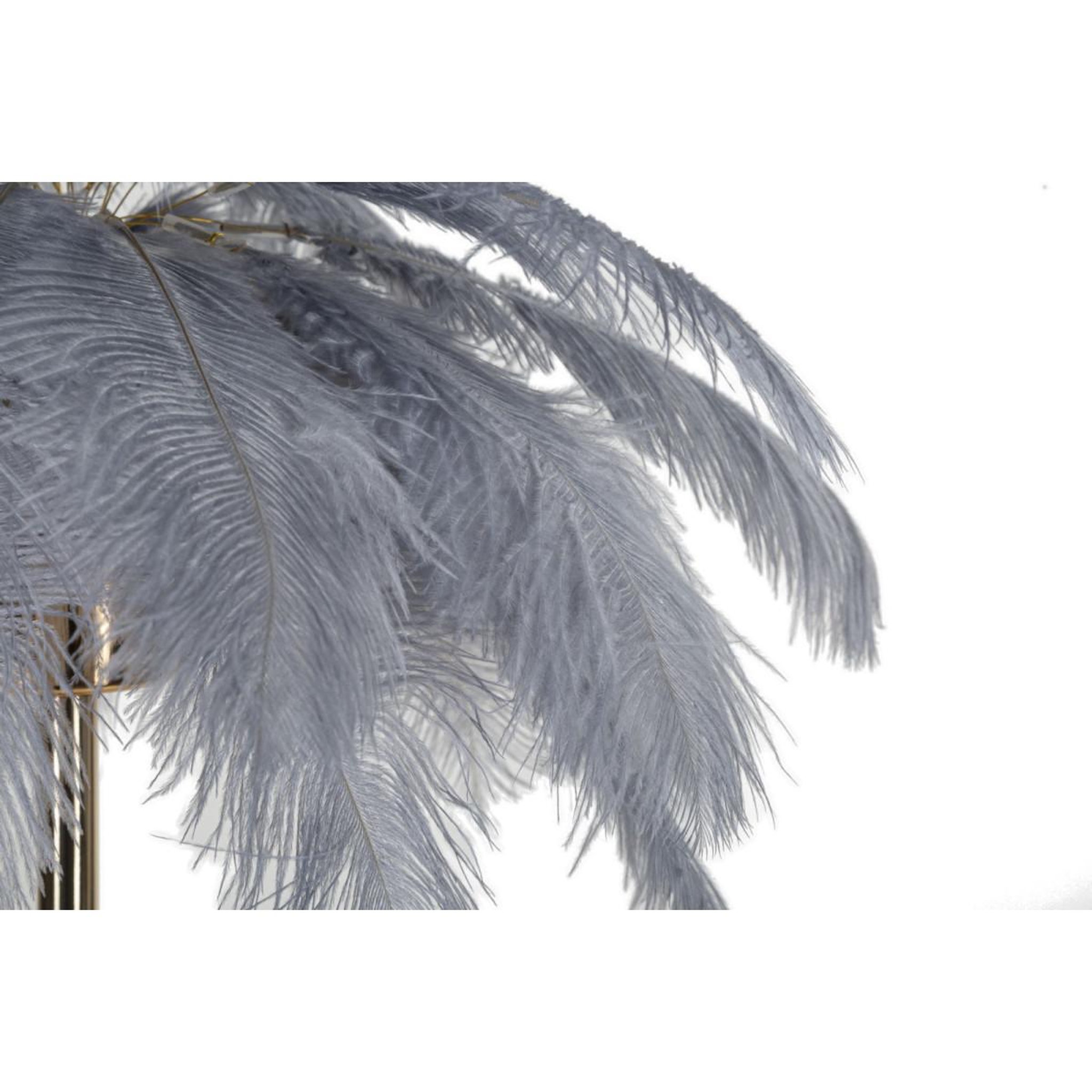 Voir la diapositive 2 : Paris Prix Lampe à poser imitation plume  palm  60cm or & gris