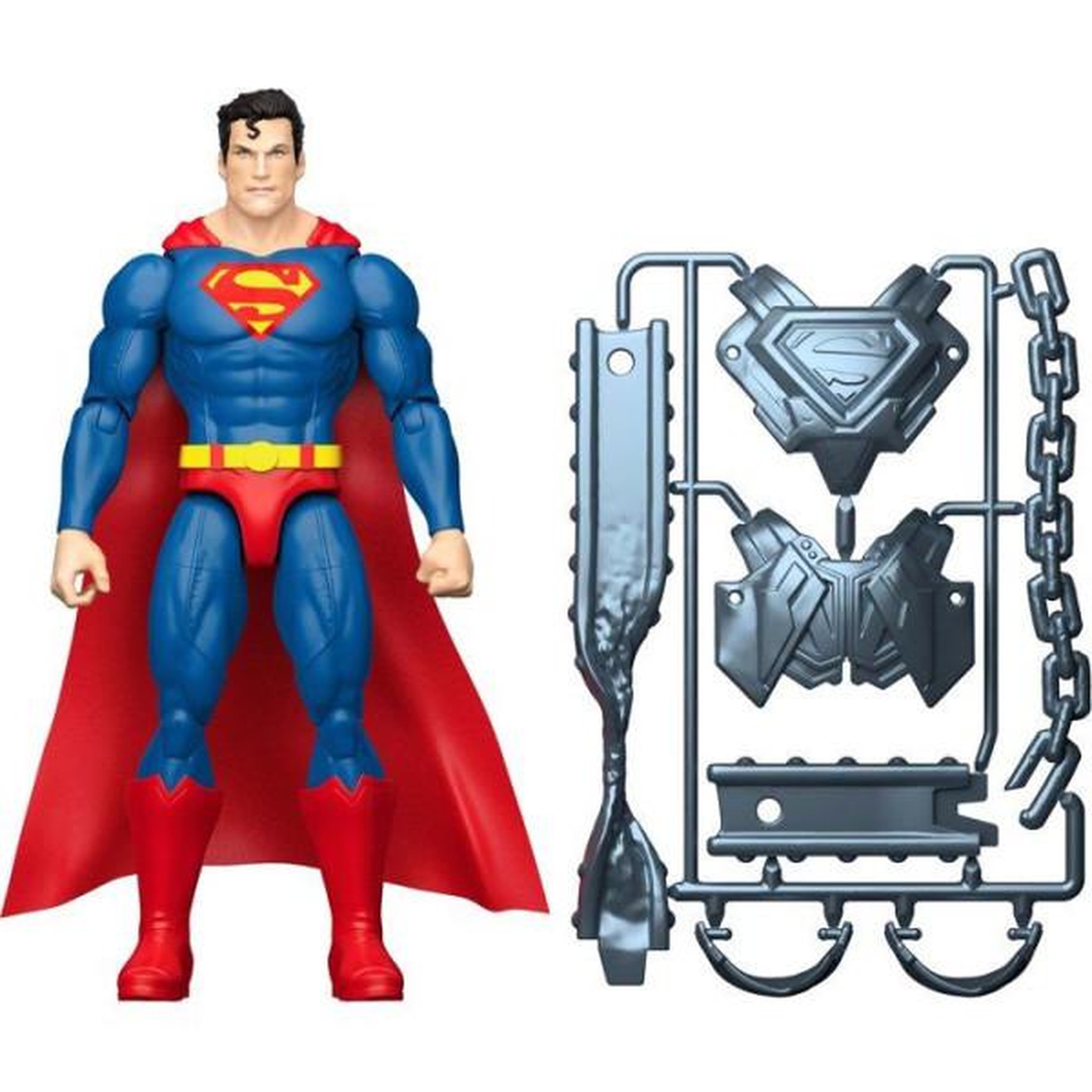 Voir la diapositive 5 : MATTEL Figurine - DC - Superman JNF57 - 15 cm - 22 articulations - Accessoires