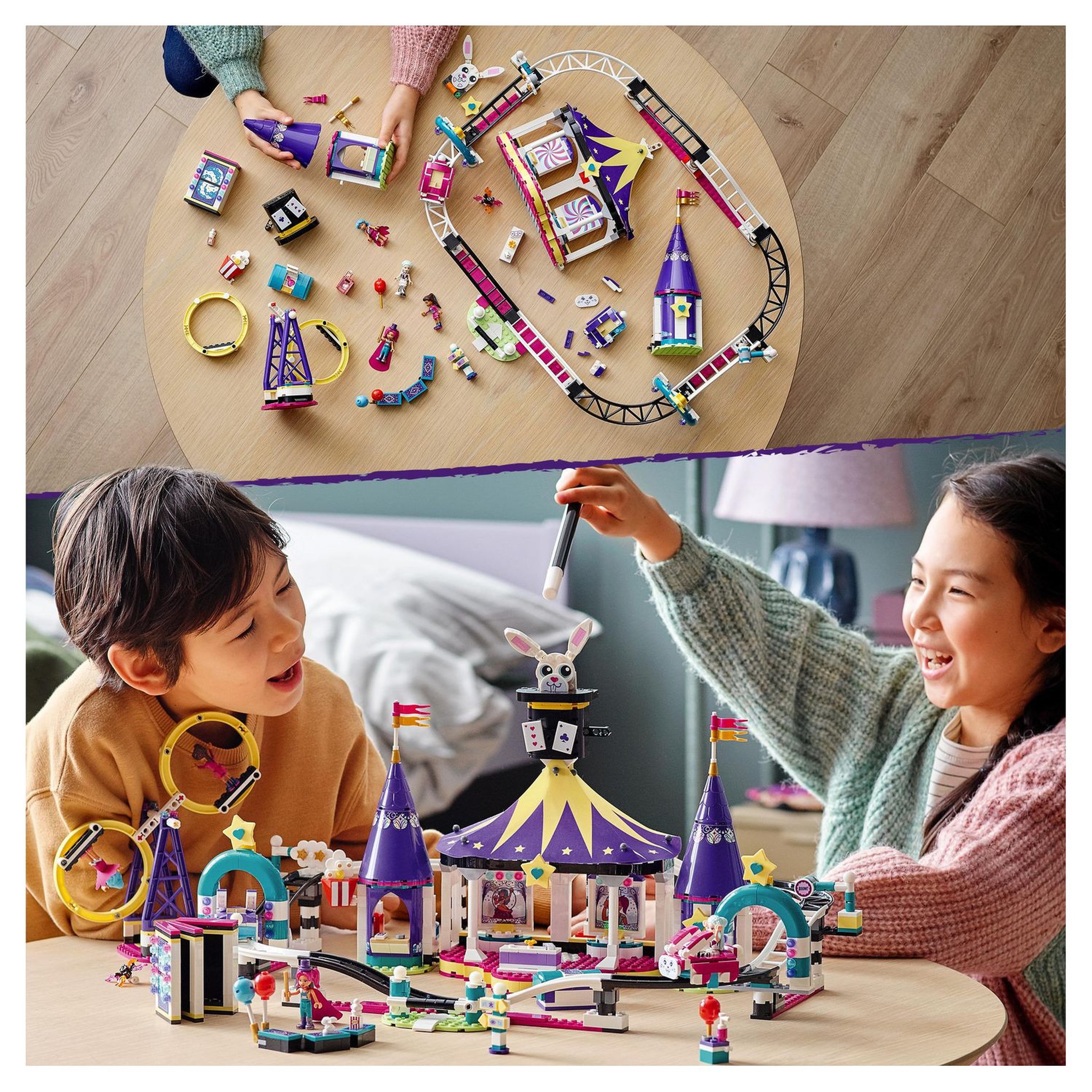 Voir la diapositive 7 : LEGO Friends 41685 Les montagnes russes de la fête foraine magique dès 8 ans