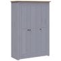 Voir la diapositive 2 : VIDAXL Garde-robe 3 portes Gris 118x50x171,5 cm Pin Assortiment Panama