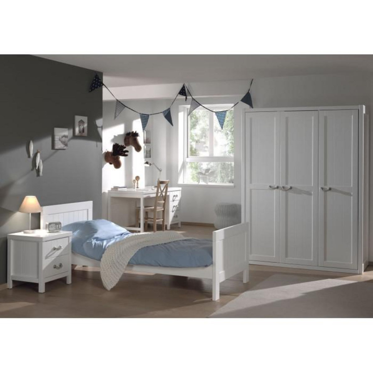 Paris Prix Chambre Complète Enfant 5P  Lewis IV  Blanc