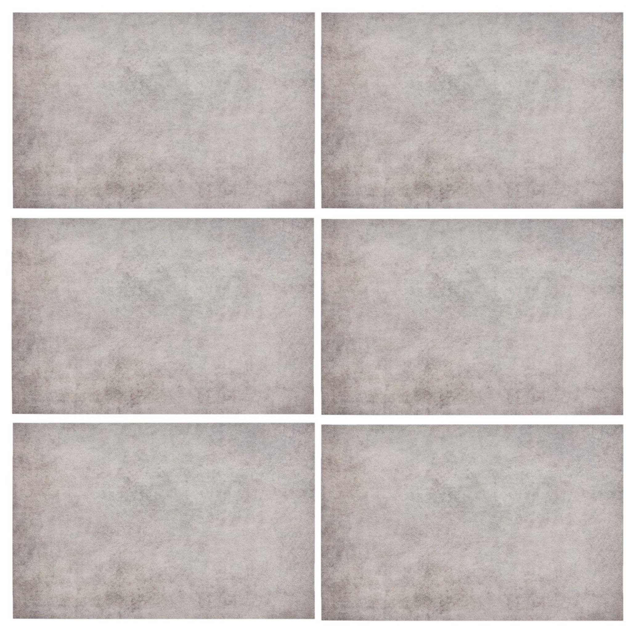 ATMOSPHERA Lot de 6 sets de table effet béton AUTHENTIQUE - 45 x 30 cm
