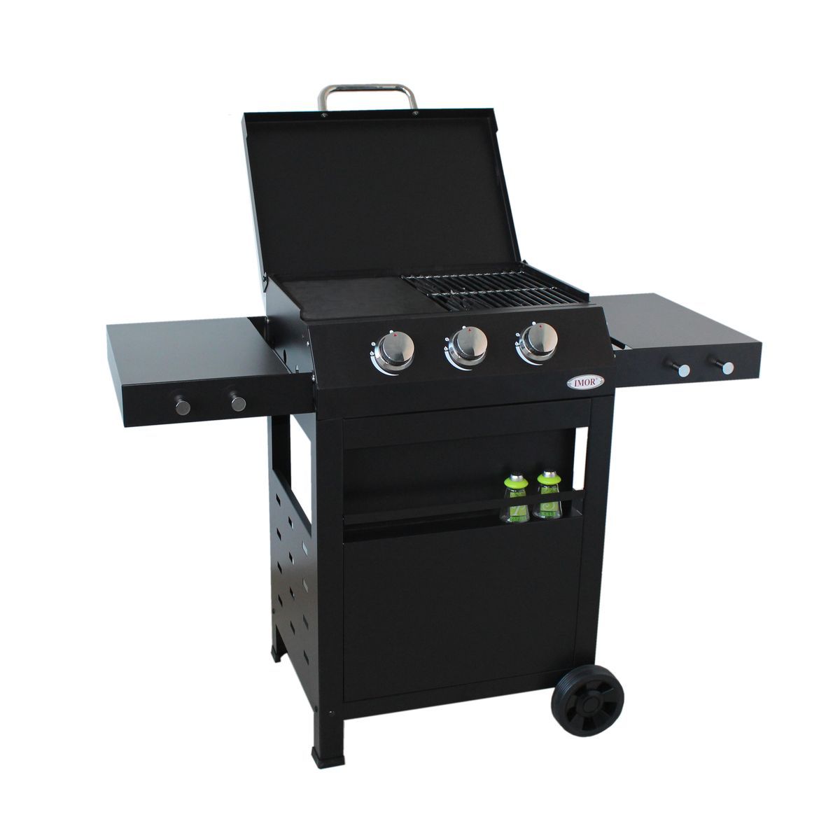 Imor Barbecue à gaz en acier avec plancha BELICE