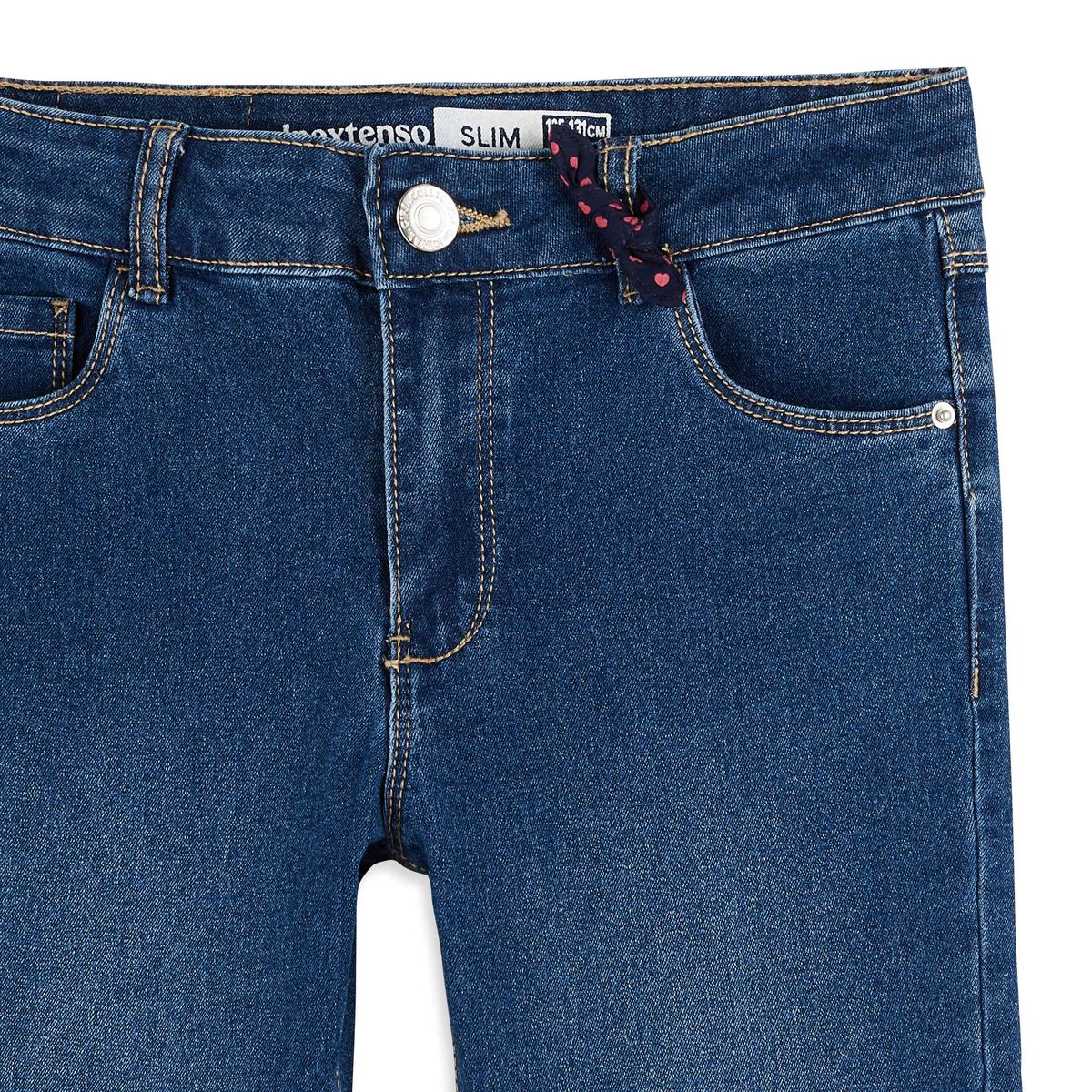 INEXTENSO Pantalon denim bleu fille 