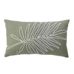 Paris Prix Coussin Déco Brodé  Mambo  30x50cm Vert Olive