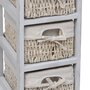 VIDAXL 240796 Wooden Storage Rack 3 Weaving Baskets White