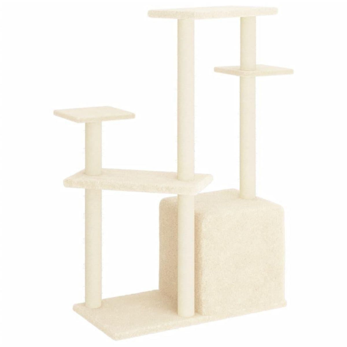 VIDAXL Arbre a chat avec griffoirs en sisal creme 107,5 cm
