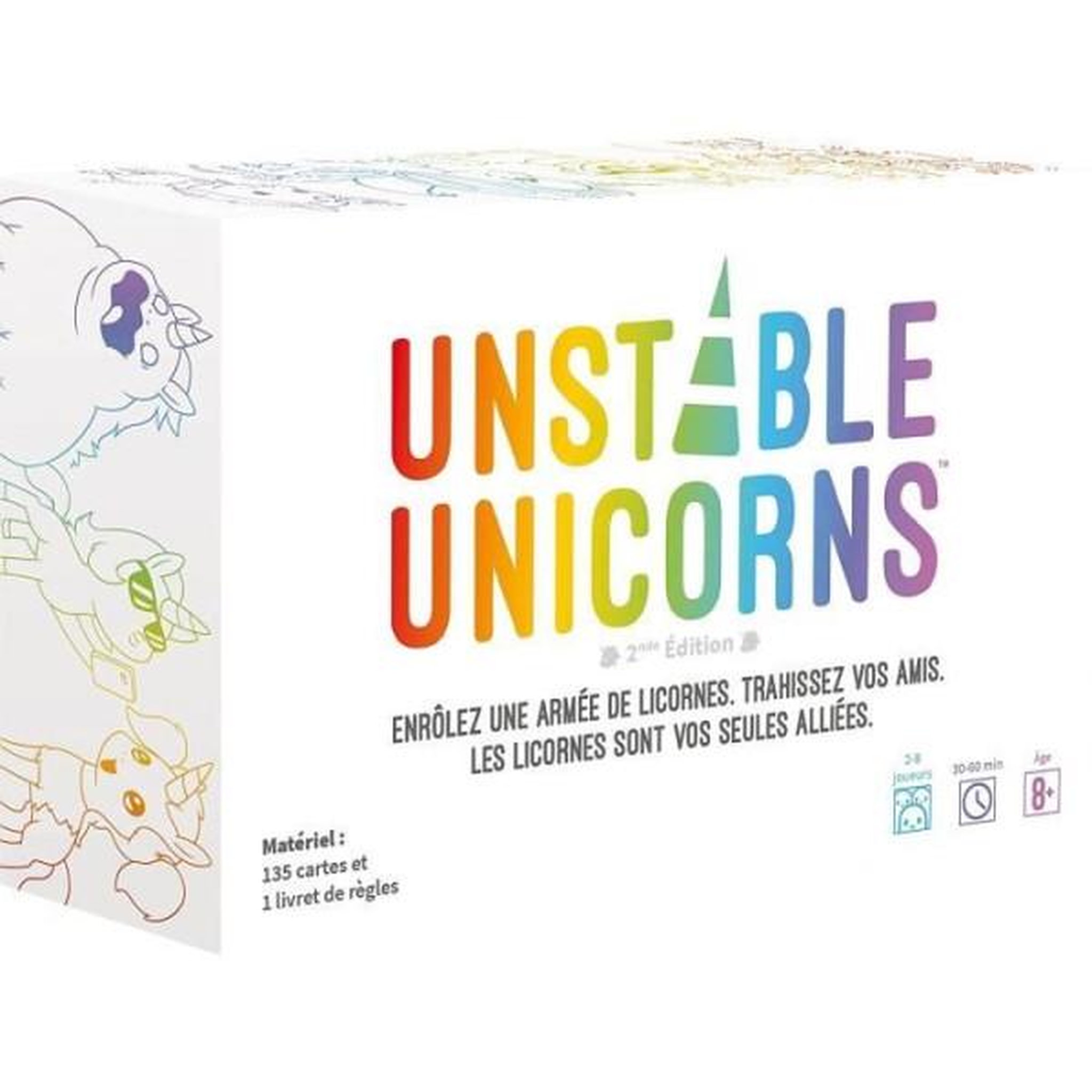 Asmodee Teeturtle | unstable unicorns | jeu de société | a partir de 8 ans | 2 a 8 joueurs | 30 a 60 minutes