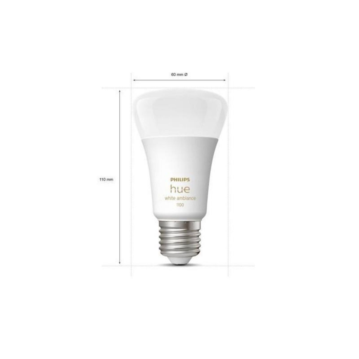 PHILIPS HUE White Ambiance 10.5W A60 E27 2set sw EU PMO