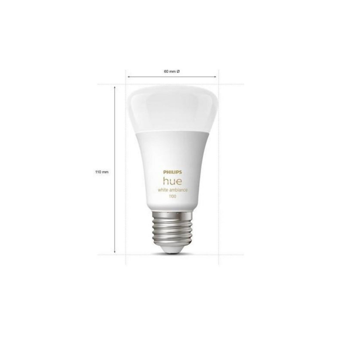 PHILIPS HUE White Ambiance 10.5W A60 E27 2set sw EU PMO