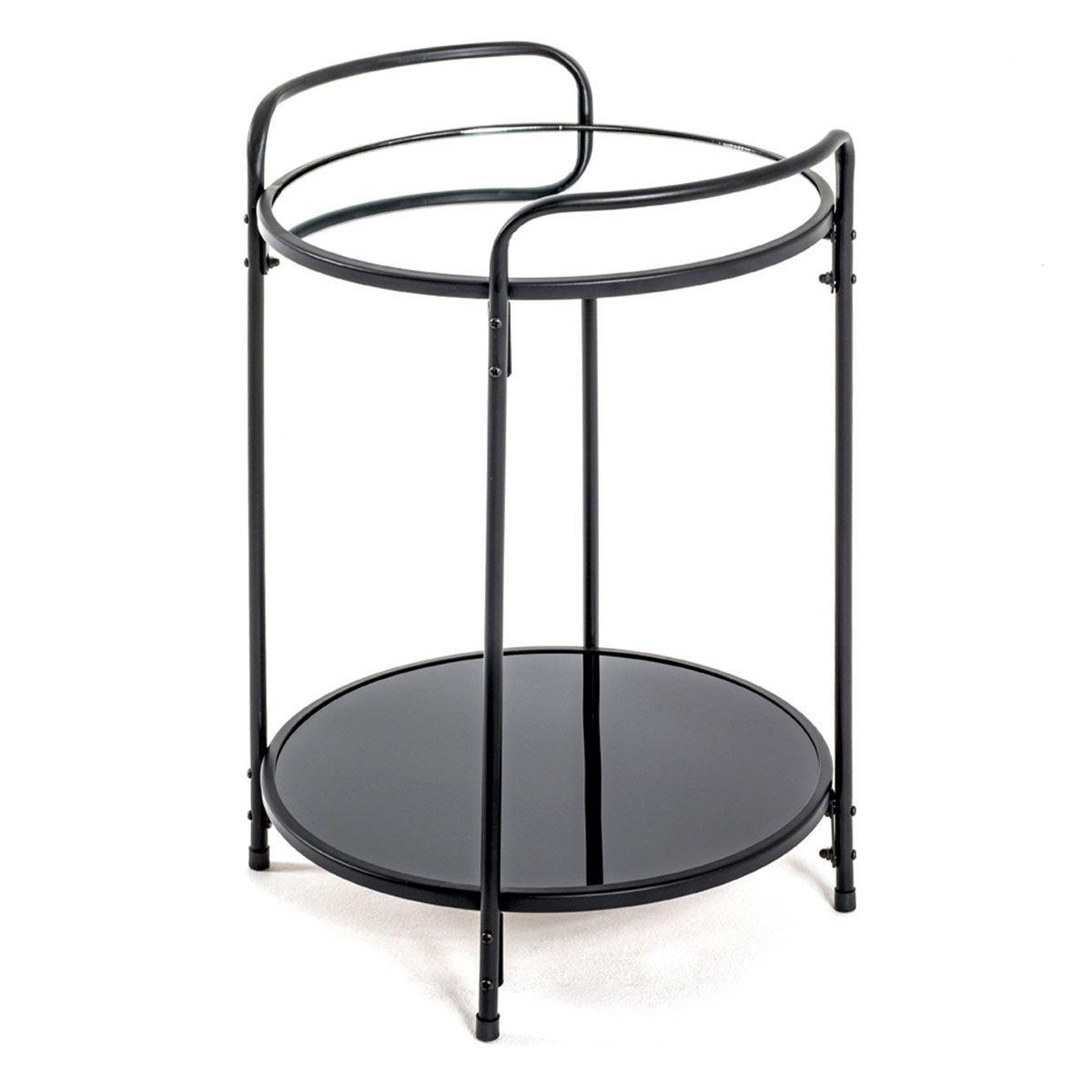 Paris Prix Table d'appoint design  acier laqué  50cm noir