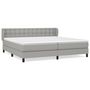 Voir la diapositive 2 : VIDAXL Sommier a lattes de lit avec matelas Gris clair 200x200cm Tissu