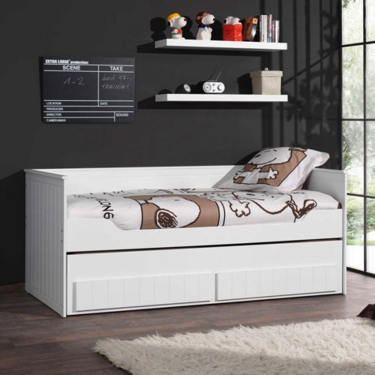 Paris Prix Lit Capitaine Enfant  Robin  90x200cm Blanc