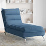 Voir la diapositive 1 : VIDAXL Chaise longue de massage avec coussins bleu tissu