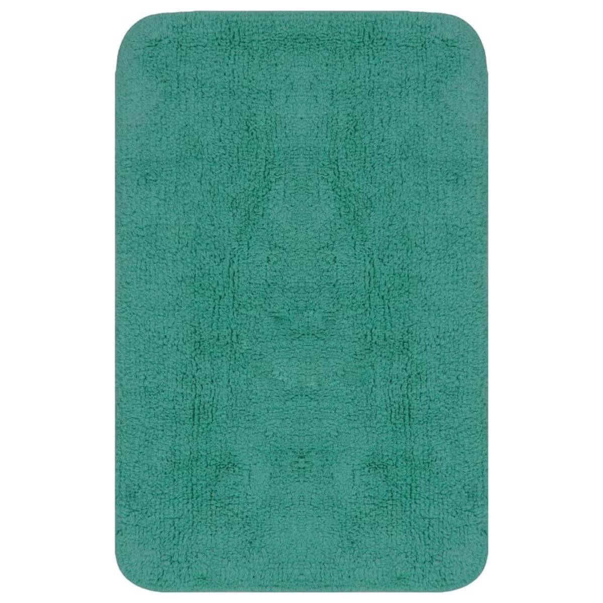 VIDAXL Tapis de salle de bain 2 pcs Tissu Turquoise