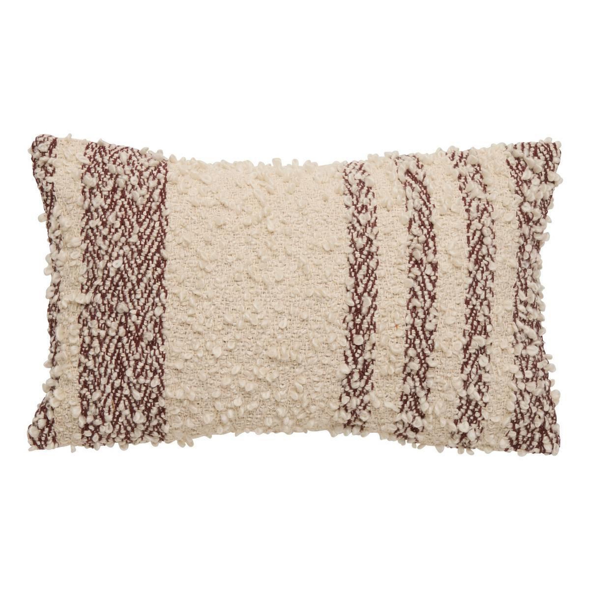 ATMOSPHERA Coussin déco bouclette  beryl  30x50cm marron tonka