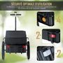Voir la diapositive 5 : HOMCOM Remorque vélo remorque de transport pour vélo 144L x 59l x 80H cm barre d'attelage universelle acier noir