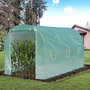 Voir la diapositive 2 : OUTSUNNY Serre de jardin tunnel surface sol 8 m² 4L x 2l x 2,10H m châssis tubulaire renforcé porte zippée 6 fenêtres enroulables vert