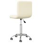 Voir la diapositive 5 : VIDAXL Chaise pivotante de bureau Creme Tissu