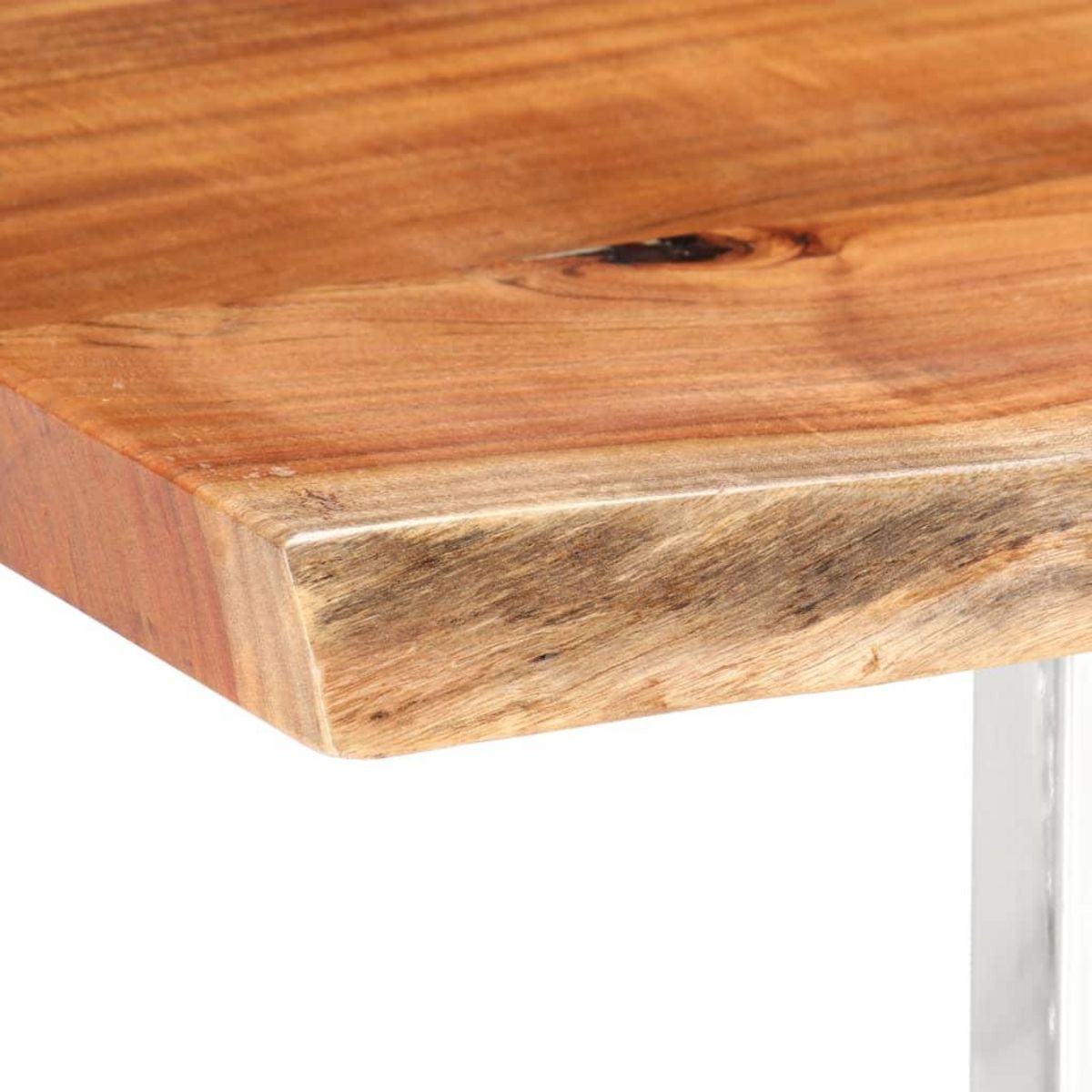 VIDAXL Table a dîner a live edge Bois d'acacia massif 200 cm 3,8 cm