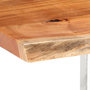 Voir la diapositive 5 : VIDAXL Table a dîner a live edge Bois d'acacia massif 200 cm 3,8 cm