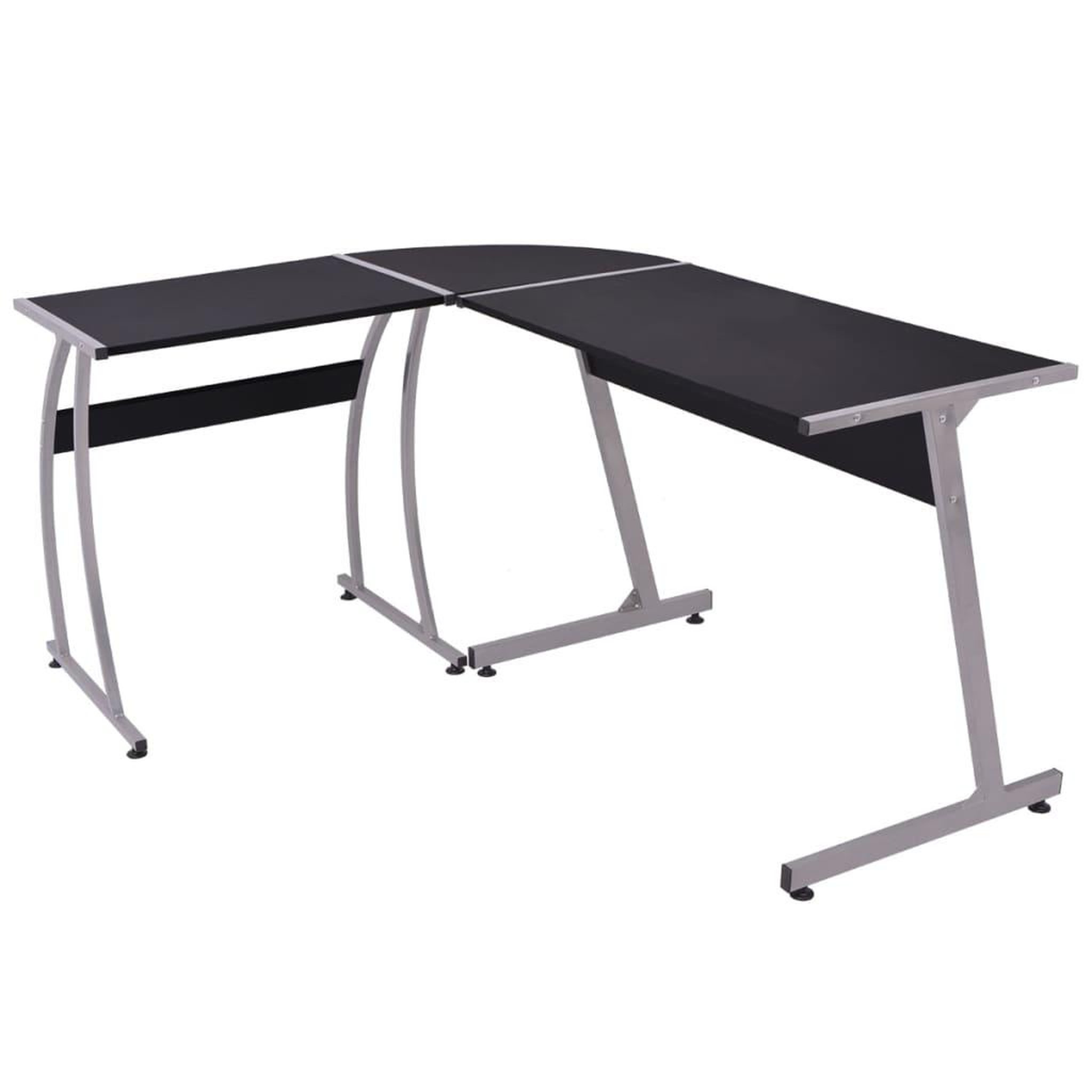 Voir la diapositive 1 : VIDAXL Bureau d'angle en forme de L Noir
