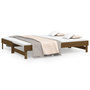 Voir la diapositive 2 : VIDAXL Lit coulissant sans matelas marron miel 2x(100x200) cm