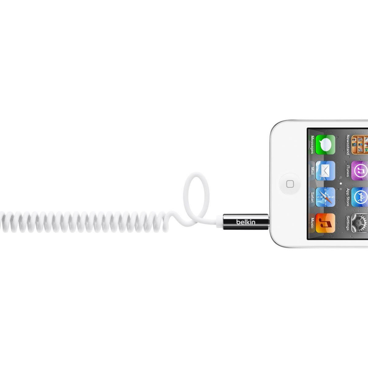 Belkin Câble Jack Jack 3.5mm spirale blanc - 1M80
