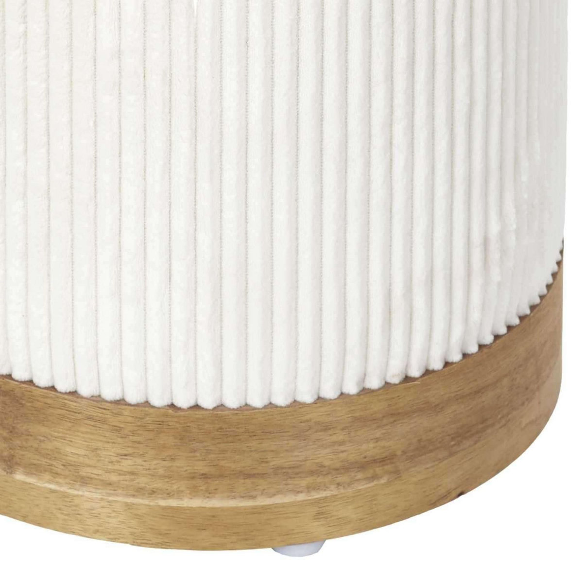The Home Deco Factory Pouf en tissu côtelé DRAMMEN - Beige