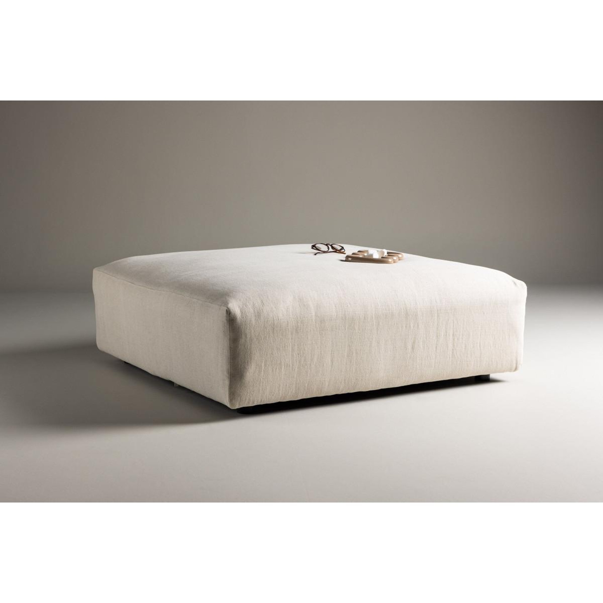 Voir la diapositive 4 : Paris Prix Module pouf de canapé  mavi  105cm beige
