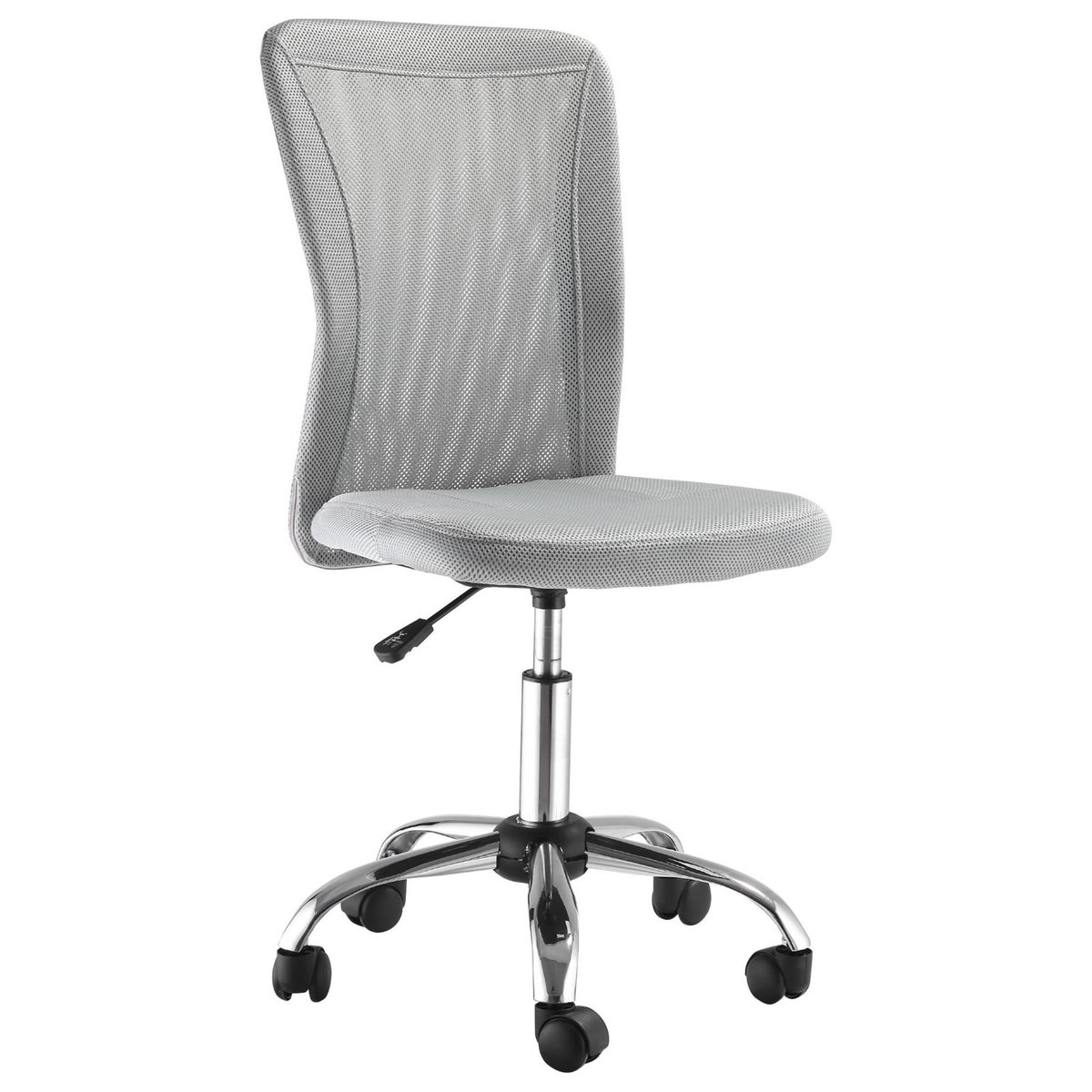 VINSETTO Vinsetto Chaise de bureau ergonomique hauteur réglable piètement chromé pivotant 360° revêtement maille gris