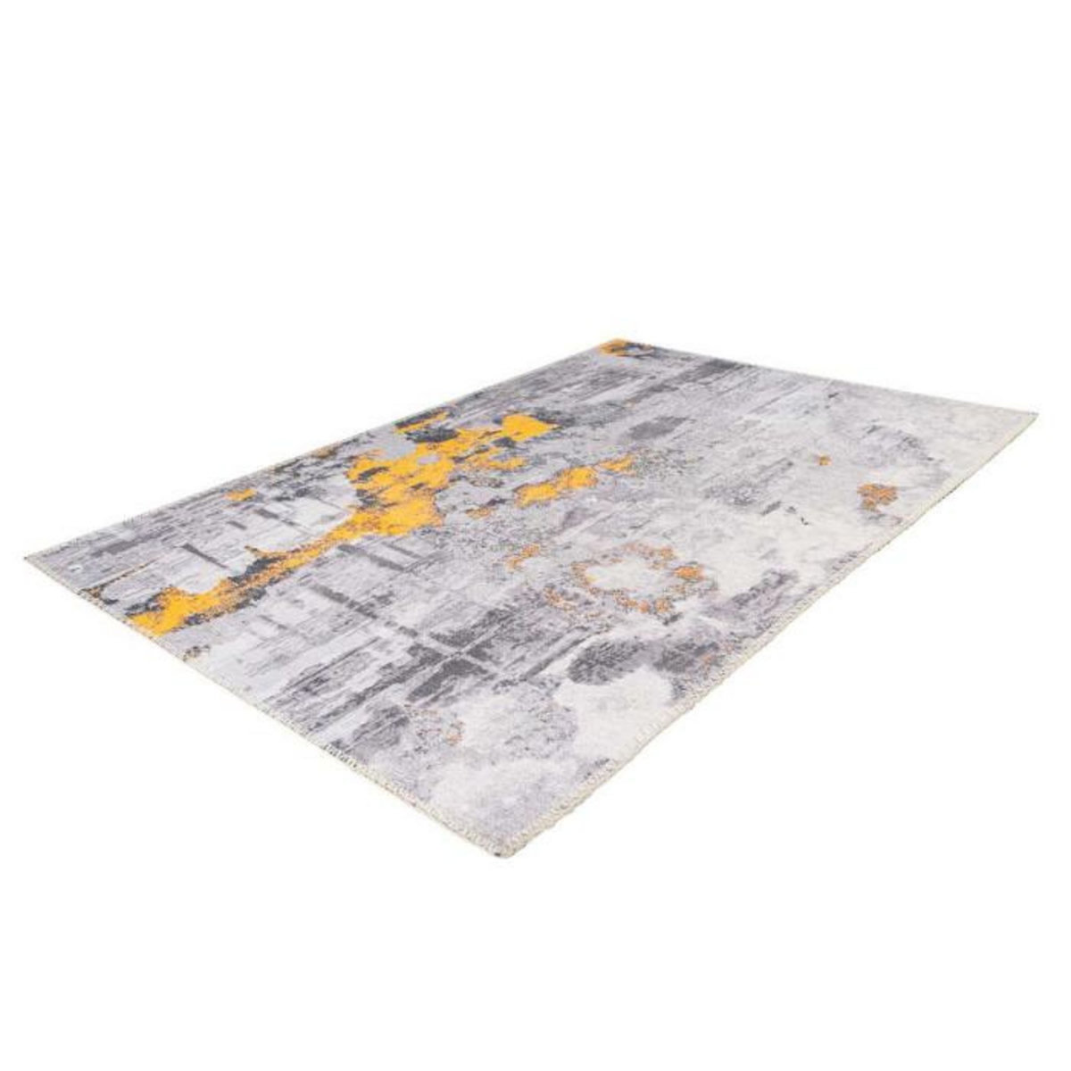 Paris Prix Tapis Tissé Imprimé Vintage  Peron III  Gris & Or