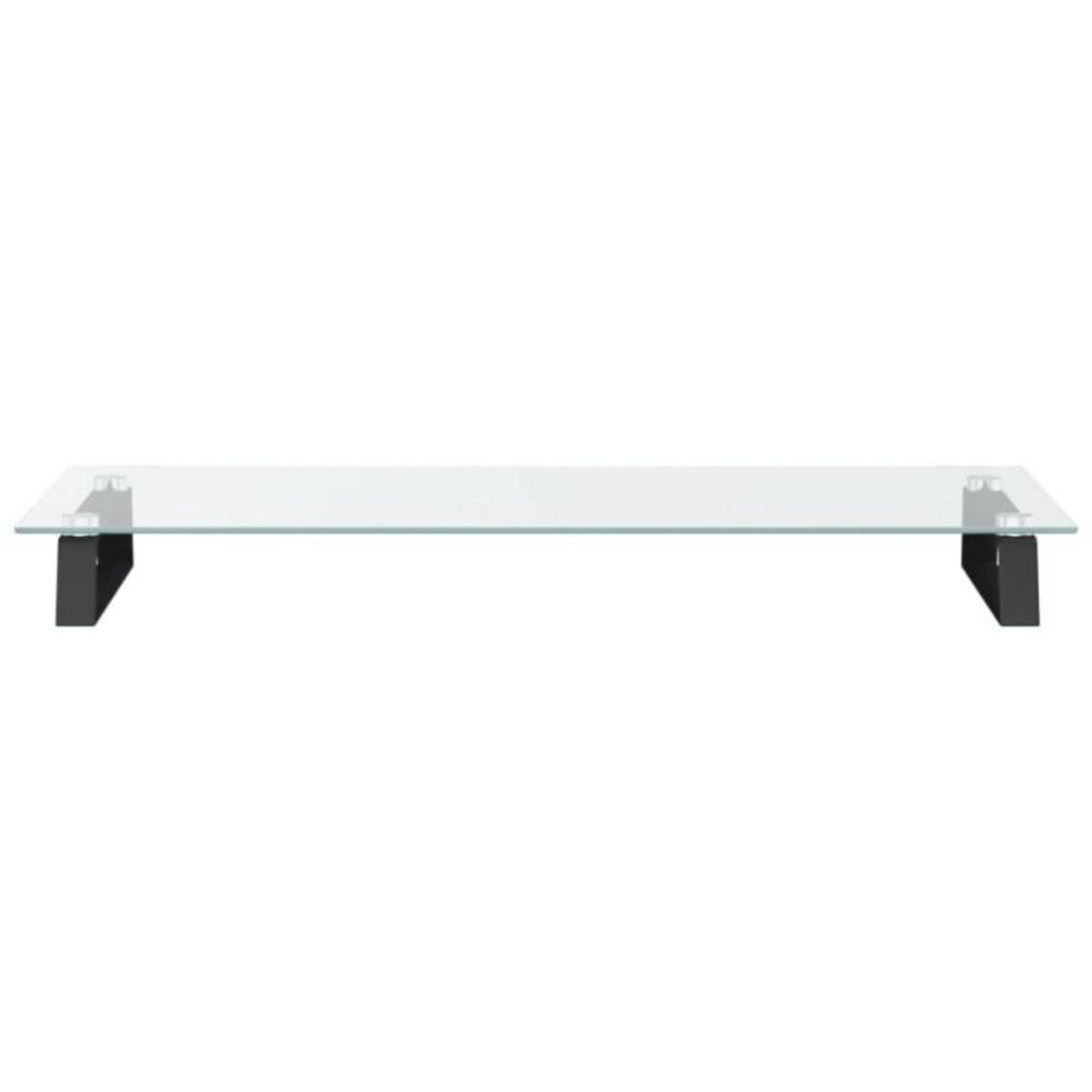 VIDAXL Support de moniteur noir 80x35x8 cm verre trempé et métal